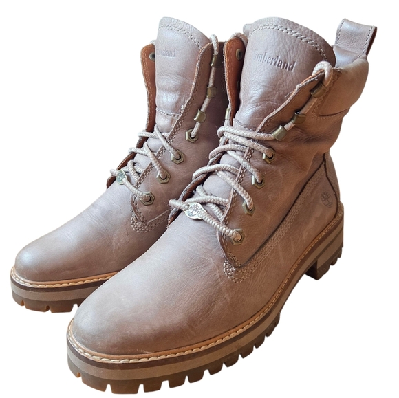 Timberland Women's Courmayeur Valley 6" Ankle Chunky Boot Taupe Gray Size 8.5 - Picture 1 of 14